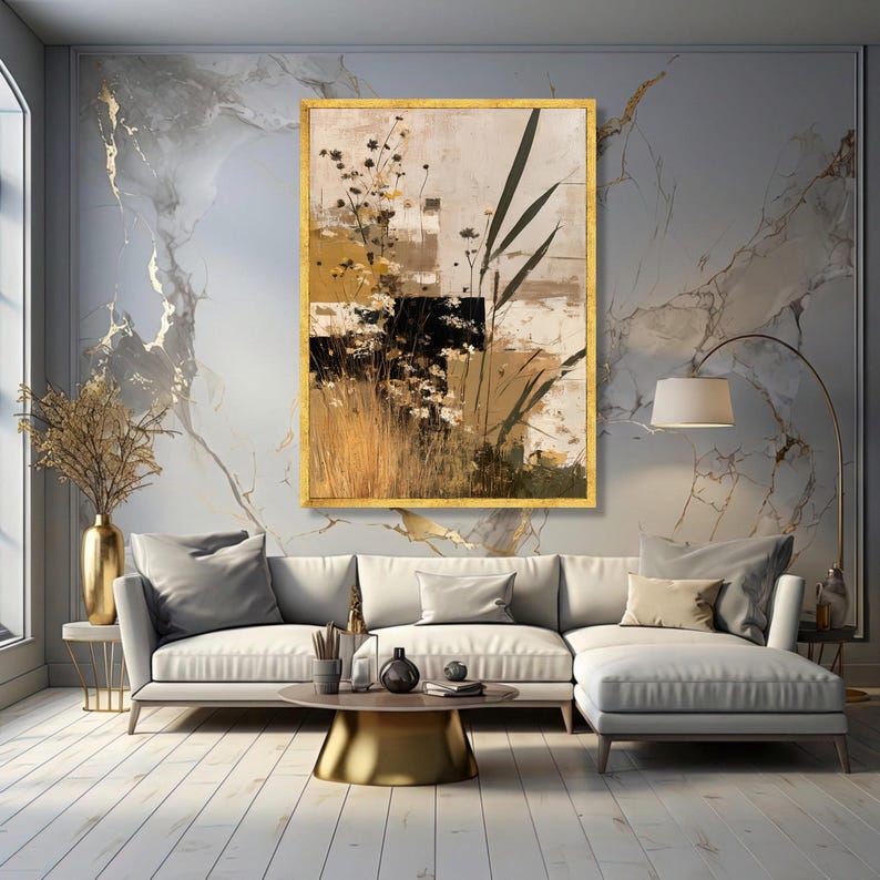 Mark Rothko Paint Mark Rothko Style Abstract Canvas, Earth Tone Floral Wall Art, Modern ...