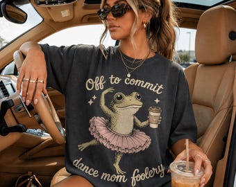 Tanz Mama Frosch PNG, Ballett Mama Geschenk PNG, lustiges Tutu Shirt PNG, Commit Kaffee Tee png, Tanz Recital png ( Digitaler Download)