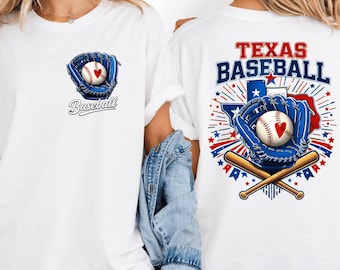 Texas Baseball PNG, Spieltag Shirt PNG, Sport Fan T-Shirt PNG, Vintage Ball Geschenk PNG, American Pride Game Day PNG ( Digitaler Download)