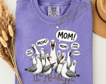 Lustiges Möwen Geschenk PNG, Mama Vögel PNG, Chaos Mama Shirt PNG, Mutterschaft Humor T-Shirt PNG, Junge Mama Leben PNG (Digitaler Download)