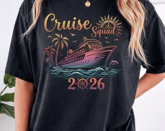 Cruise Squad 2026 PNG, Familienurlaub Kreuzfahrt Design, Kreuzfahrt Reise Gruppe Grafik, Tropische Schiffsreise Clipart Art (Digitaler Download)