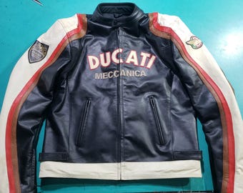 Chaqueta de cuero Ducati Meccanica para hombre, chaqueta textil de turismo