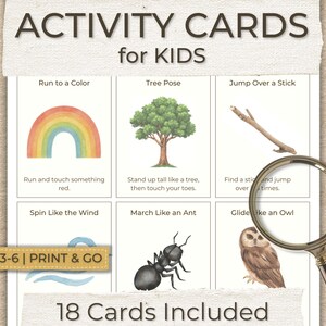 Calm Reset Activity Cards for Kids | Nature Mindfulness, Emotional Regulation (Printable PDF)