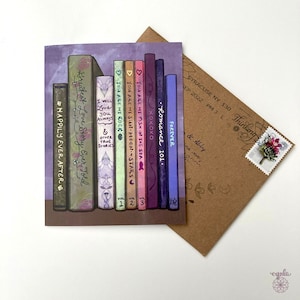 本好きのカード - 本のグリーティング カード、書店のラブ カード、読書好きのロマンチックな末永く幸せ、バレンタイン デー、バレンタイン ライブラリ