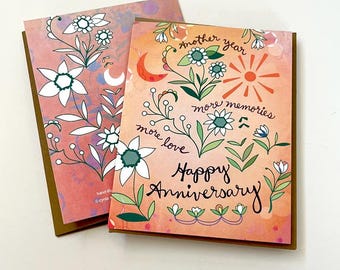 Carte de souvenirs d'anniversaire - carte de joyeux anniversaire d'amour Félicitations, joyeux mariage, cadeau d'anniversaire pour un couple, félicitations