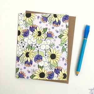 Home Cartões de girassóis - Cartões de agradecimento - cartões comemorativos, padrão de flores de agradecimento