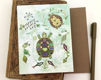 Happy Fathers Day Card Dad Card Turtle - Etsy