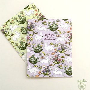 Carte de remerciement lapin - Merci pour votre gentillesse