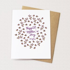 Happiest Mother's Day Card Mother's Day Card, Happy Mother's Day lettering, Happiest Mother's Day to you image 2