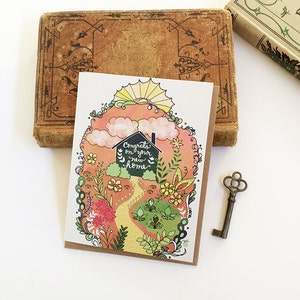 Carte pour nouvelle maison, Carte de félicitations pour nouvelle maison, Happy Home, Cartes de voeux pour une nouvelle maison, Articles en papier