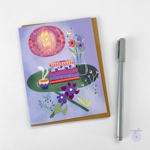 Reservar tarjeta del Día de la Madre, Tarjetas de felicitación de mamá, Feliz Día de las Madres, Tarjeta de cumpleaños de mamá, Te amo mamá, tarjeta literaria, tarjeta de felicitación amante de los libros
