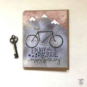 Bicycle Card bike birthday greeting card bicycles greeting card mountain birthday card bicycle greeting cards mountain paper goods bike gift image 2