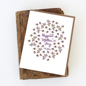 Happiest Mother's Day Card Mother's Day Card, Happy Mother's Day lettering, Happiest Mother's Day to you image 1