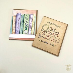 Tarjeta para baby shower "Érase una vez", nuevo capítulo, nuevo bebé, regalo de boda, tarjeta de cuento de hadas para lector, escritor, cumpleaños, fiesta temática de cuento de hadas, guardería. 2 baby book cards