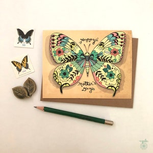 Mother's Day Butterfly Greeting Card Greeting Cards Mothers Day Card, Mom Greeting Card, Happy Mother's Day butterflies image 1