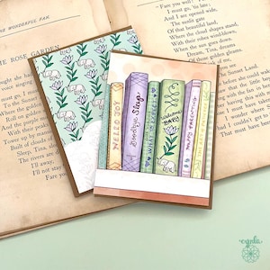 Book baby shower greeting card baby first library design new baby book themed shower gift for new parent sentimental reader teacher funny