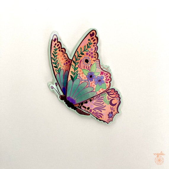 30 pezzi farfalla fata principessa adesivi trasparenti PET adesivi impermeabili per scrapbooking planner album