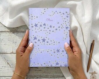 Star Journal personalized celestial birthday gift for daughter dream journal starry night theme child diary graduation gift constellation