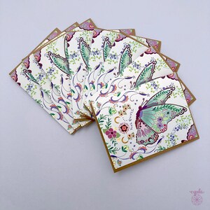 Butterfly thank you card notecard whimsical garden enthusiast entomologist nature art by Cindy LaColla ©cynla