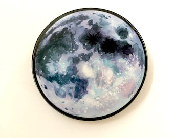 Full Moon Sticker witchy gift nature lover moon vinyl sticker hydroflask wilderness adventure sky decal laptop astrology manifest journal