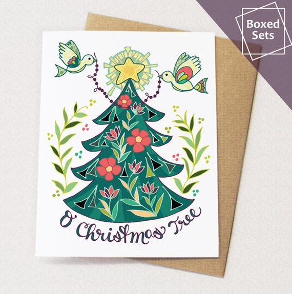 O Christmas Tree Cards BOXED SET Greeting Cards Christmas Cards