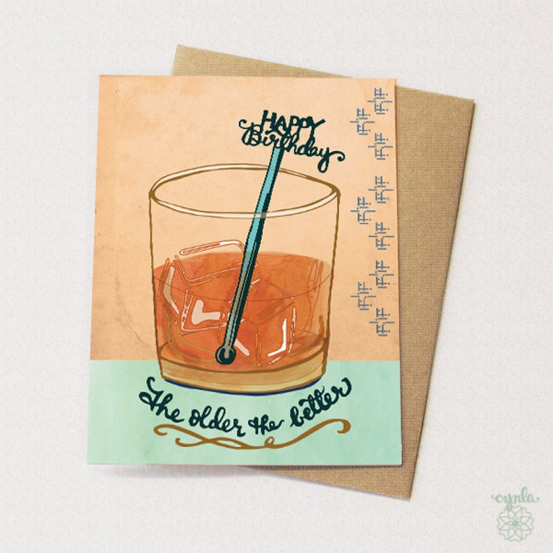 Whiskey-Geburtstagskarte Whisky-Geburtstagskarte alles Gute  Etsy