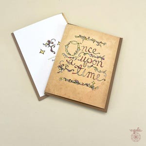 new baby wedding gift story book card for reader writer birthday fairytale theme party nursery by Cindy LaColla ©cynla