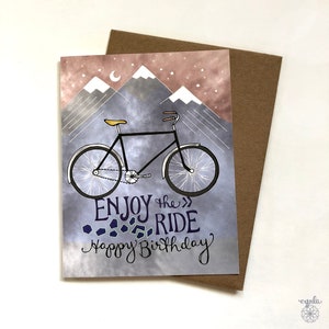 Bicycle Card bike birthday greeting card bicycles greeting card mountain birthday card bicycle greeting cards mountain paper goods bike gift image 3