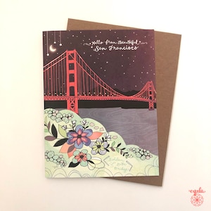 Cartão de São Francisco - Cartão de felicitações da Golden Gate Bridge, cartões da cidade de São Francisco, artigos de papel, bela ponte