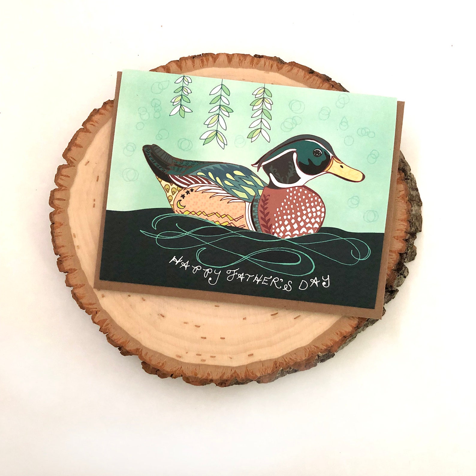 Dad Duck Card Father's Day Card Duck Dad Greeting Etsy
