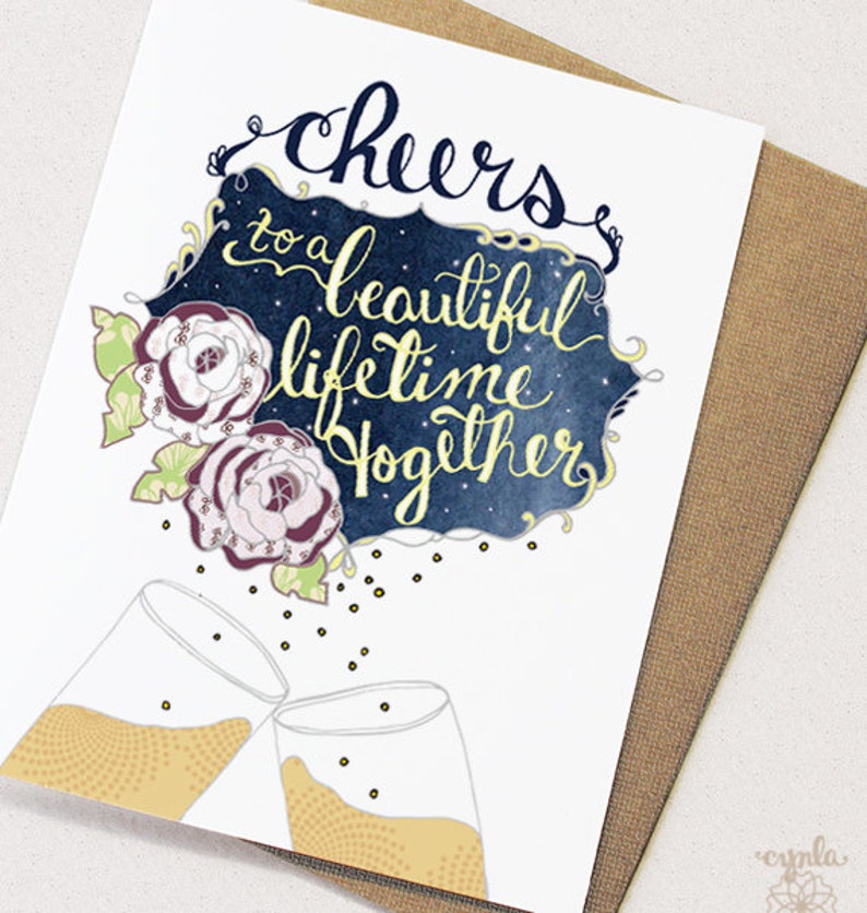 Cheers Card to a Beautiful Lifetime Together Anniversary Etsy