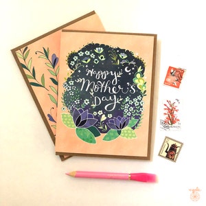 Carte de lys pour la fête des mères - carte de voeux carte de fête des mères carte de voeux pour maman carte de lys joyeuse fête des mères jolie carte magnifique carte de maman