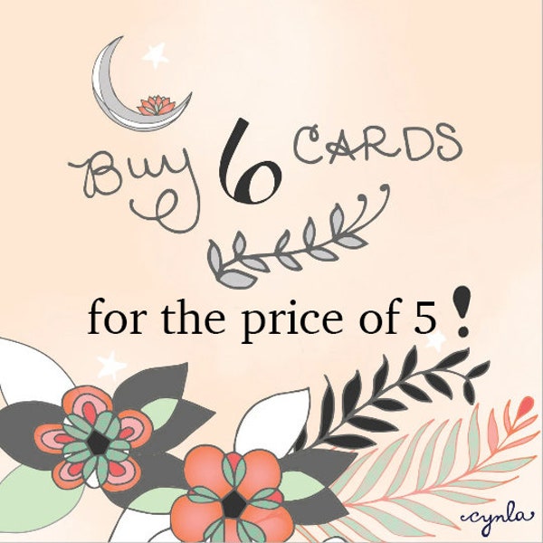 Assorted Greeting Cards Deal - 6 Cards You Choose -- SALE greeting cards sale, Best Deal in Town, Discounted Cards, Greeting card deal