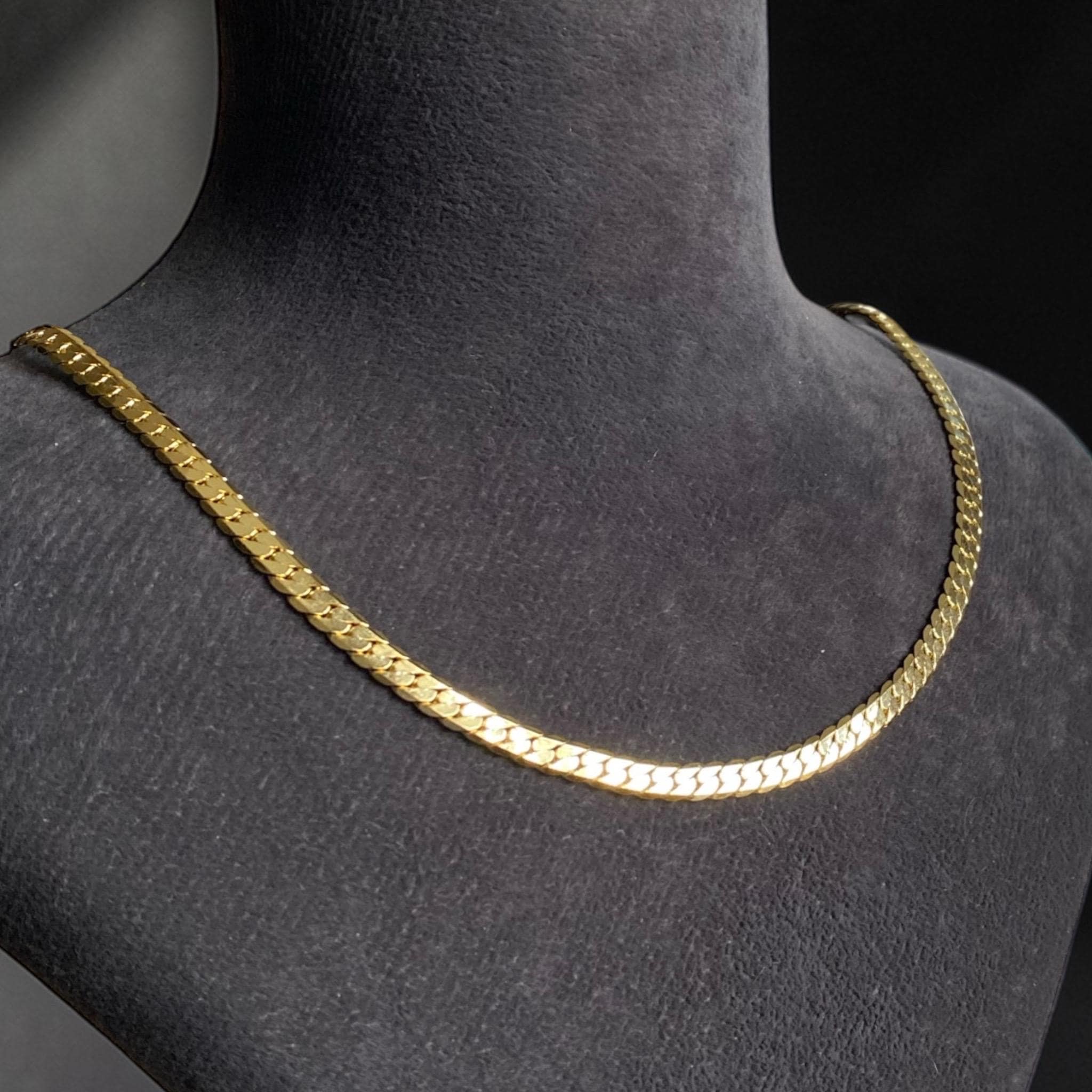 Bracelet de cheville en chaîne de serpent à chevrons plaqué