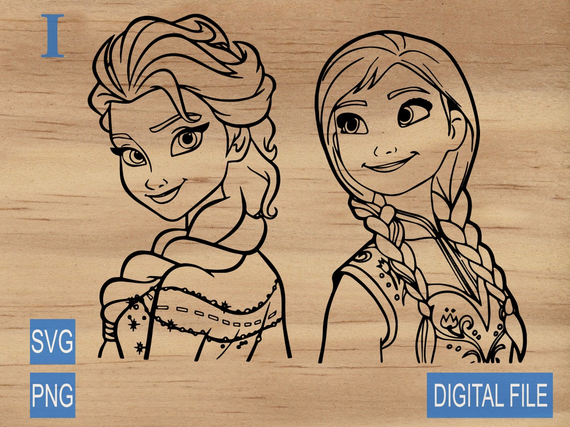 Frozen Sisters svg Elsa and Anna svg Elsa svg Anna avg Frozen | Etsy