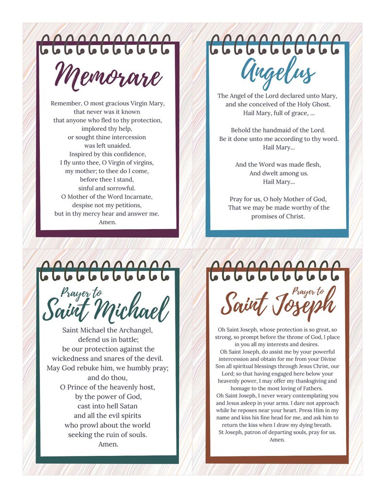 Printable Traditional Catholic Prayers Bundle - Instant Download - Etsy