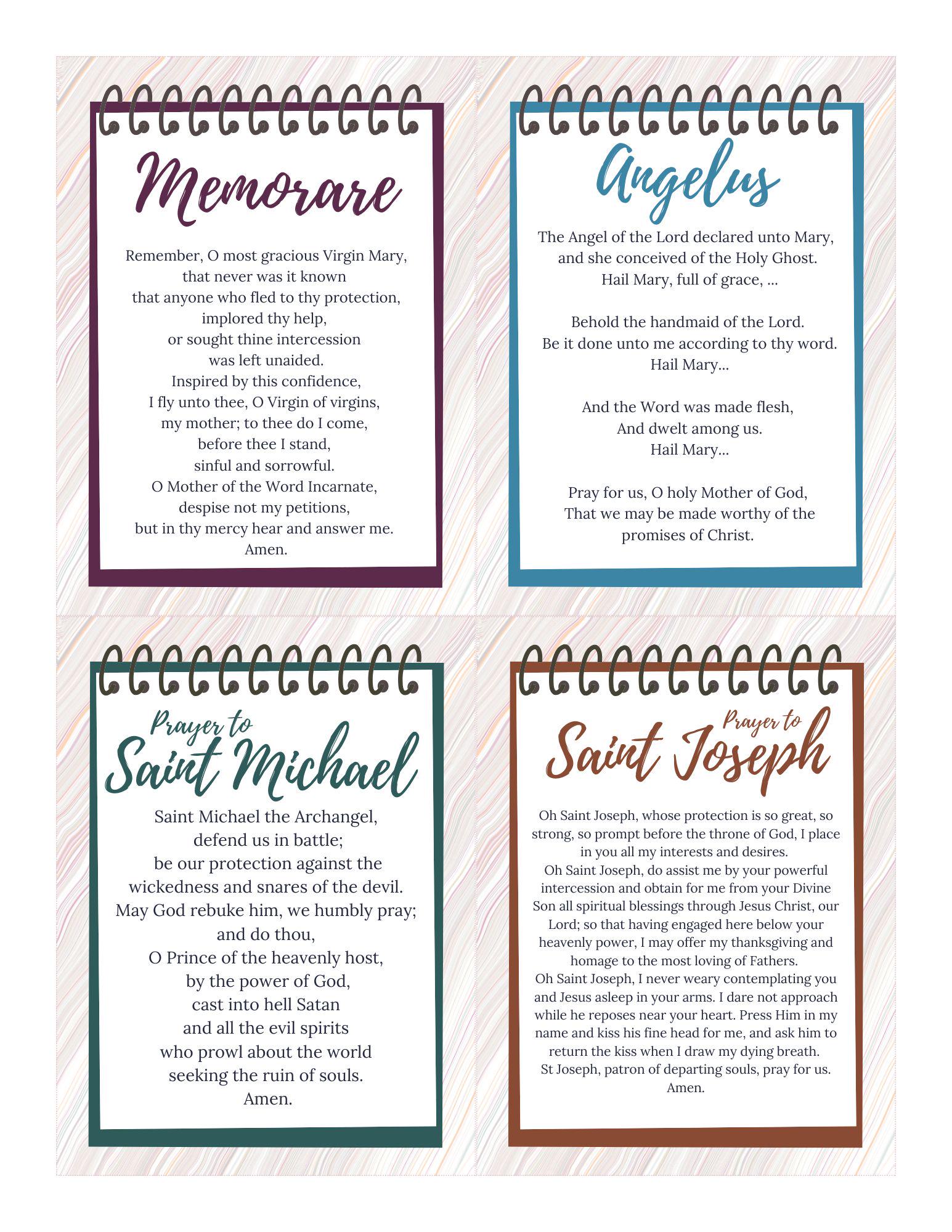 Printable Traditional Catholic Prayers Bundle - Instant Download - Etsy