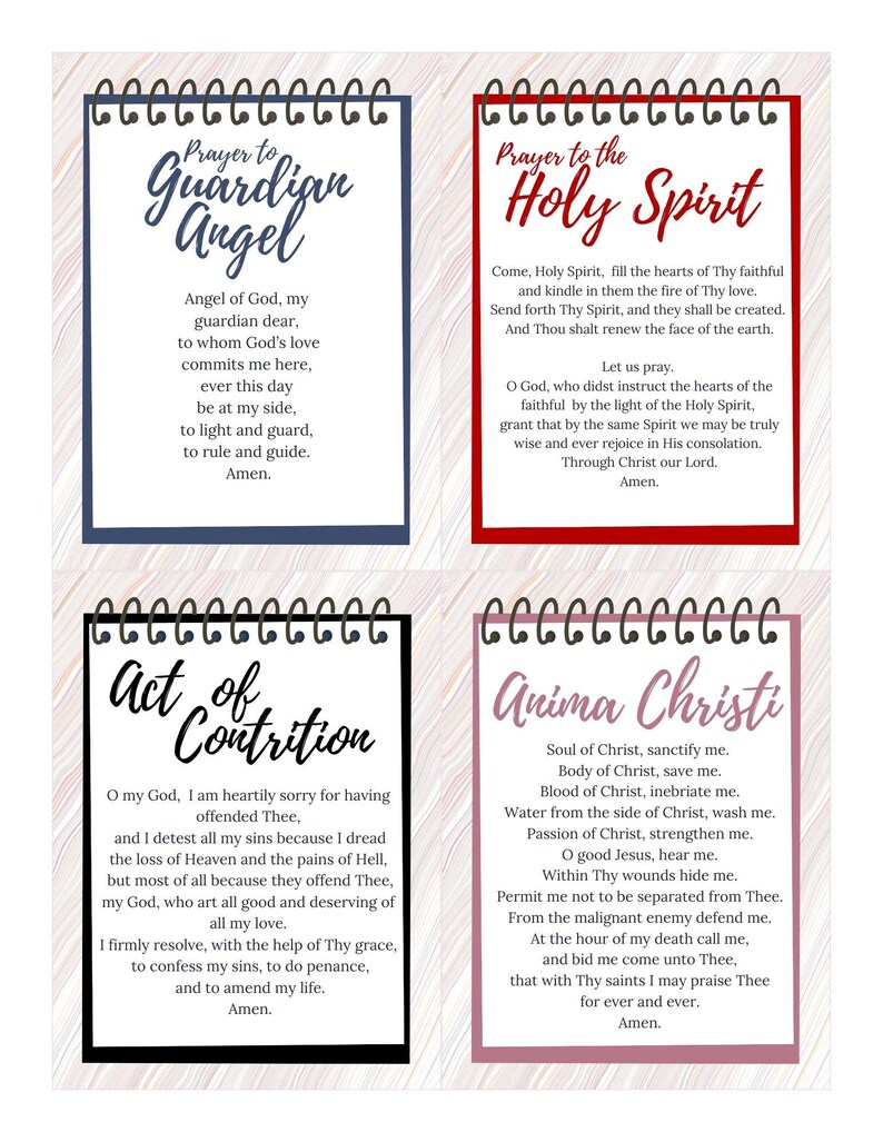 Printable Traditional Catholic Prayers Bundle - Instant Download - Etsy