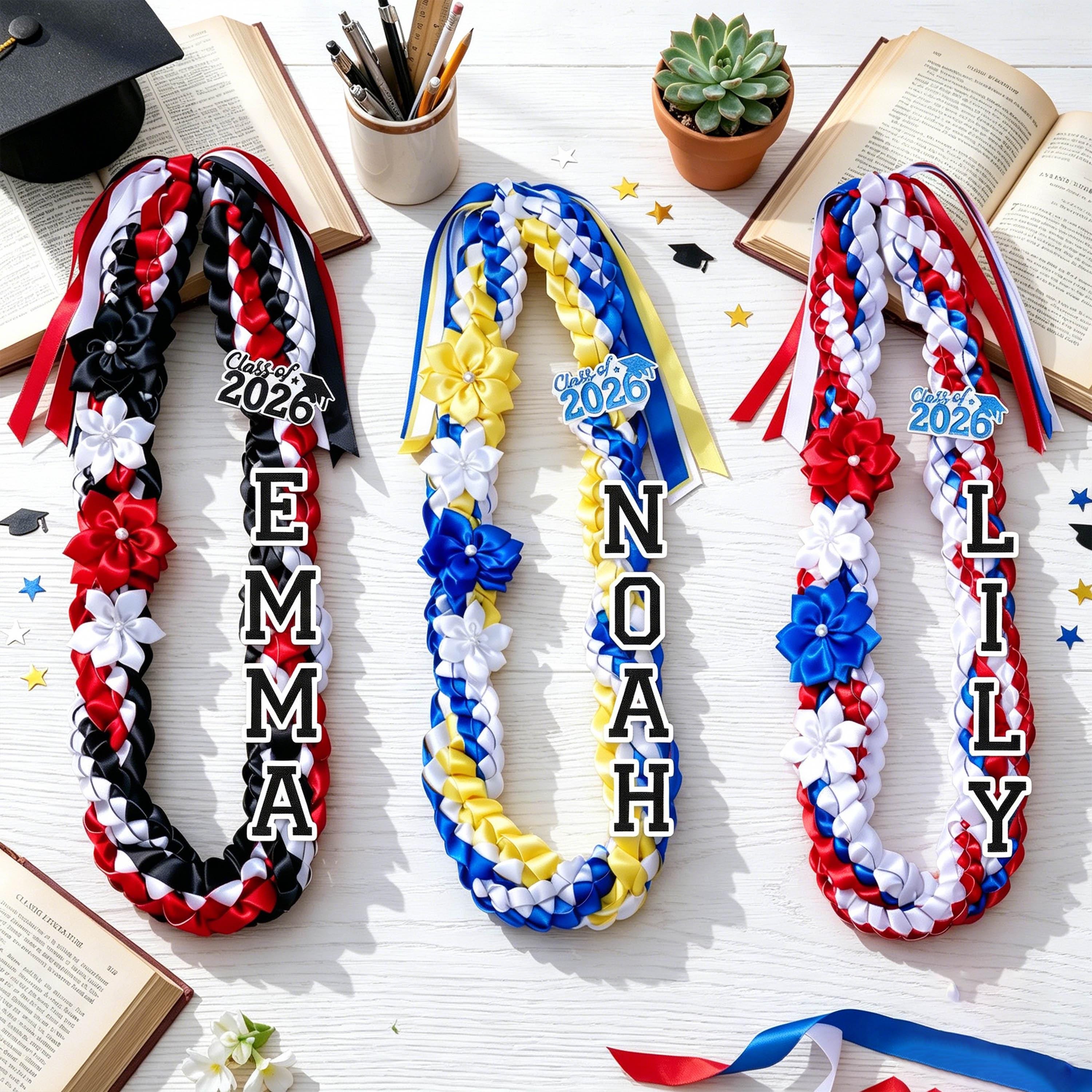 Satin Ribbon Flower Lei - Etsy