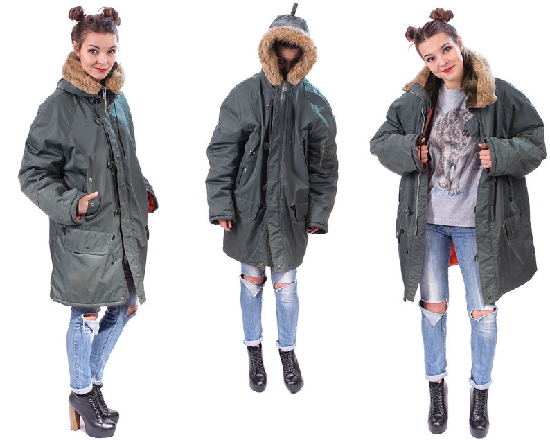 Mens Parka Jacket 70s SNORKEL PARKA Hooded Vintage Eskimo Coat Etsy