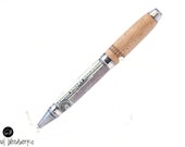 Handmade Schimmel Pen - Stock and wood from Lehigh Valley Railroad, Packerton, PA -Black Titanium Platinum accents - Comes in gift box