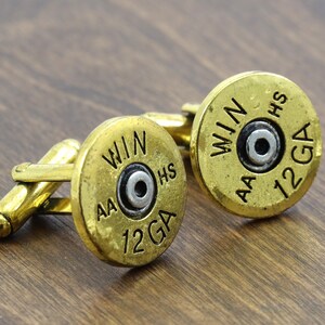 12 GA Bullet Cufflinks