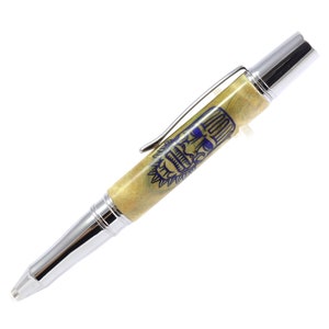 Dyed Wood Tiki Skull Pen