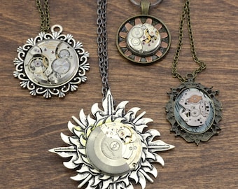 Vintage Watch Parts Necklace