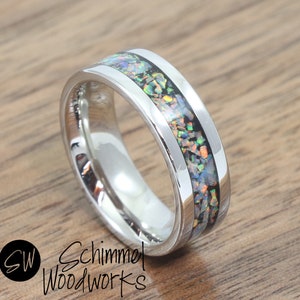 Edelstahlring mit Opal