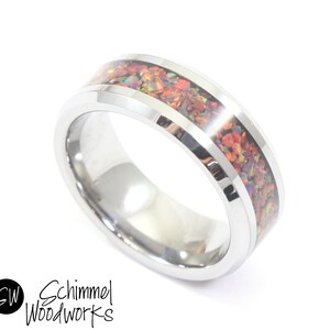 Opal Edelstahl Ring