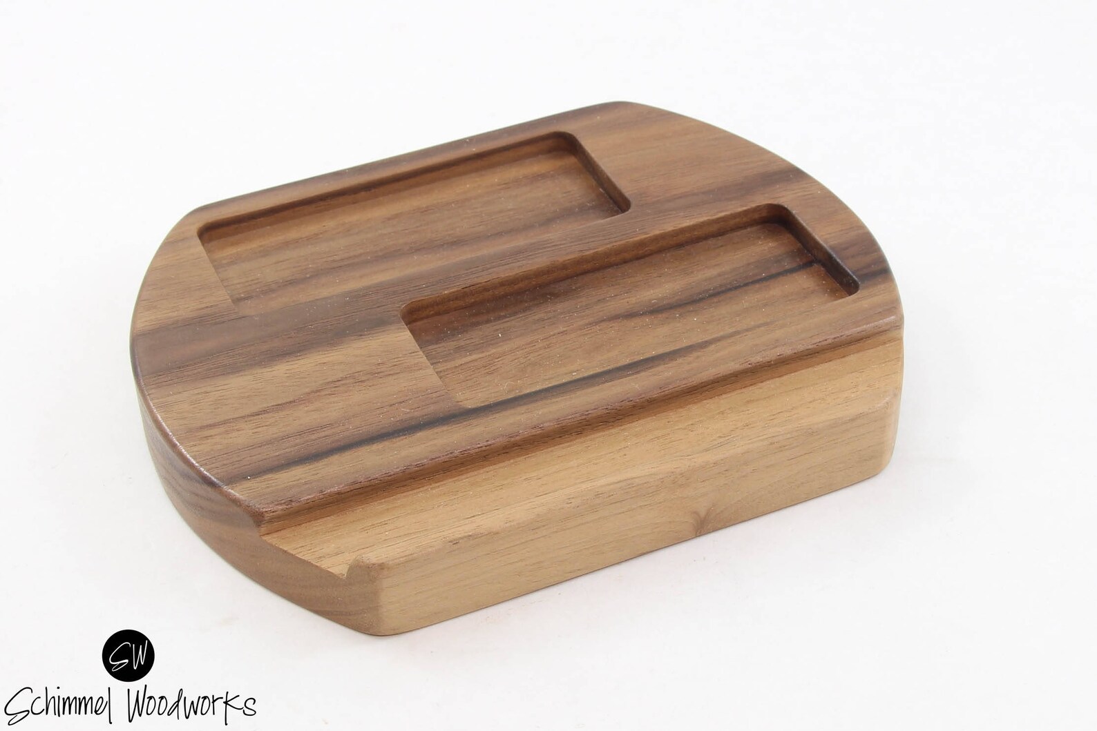 Walnut or Cherry Wood Fountain Pen Desk Organizer Pen Tray Etsy