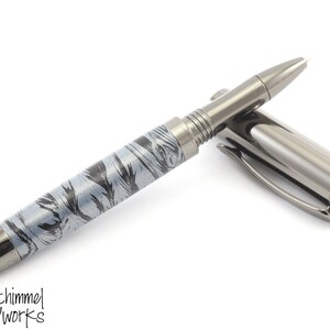 Metallic Blue & Black Rollerball Pen