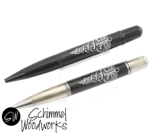 Engraved Silver Medical Symbol Pen