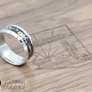 Steampunk Ring - Made with real Watch Gears -  Stainless Steel